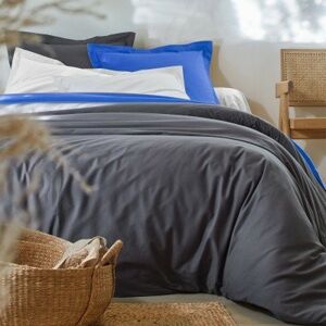 Blancheporte Jednofarebná posteľná bielizeň, polybavlna uhľová napínacia plachta 160x200cm