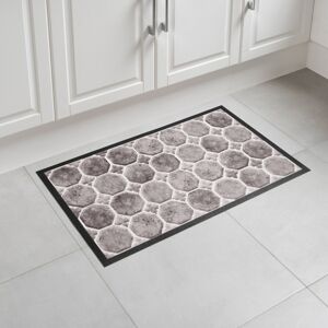 Blancheporte Vinylový koberec s imitáciou tehál hnedosivá 65x150cm